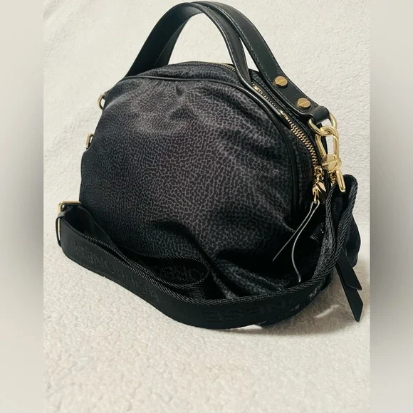 Borbonese Redwall Black Crossbody Bag - Picture 8 of 15